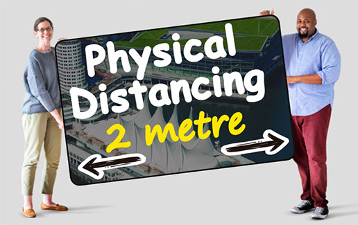 Cheapest (50% Subsidized *) Large Physical Distancing Display Sign (up to 60 x 100 inch)